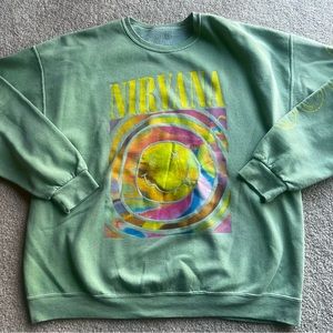 Urban Outfitters Green Nirvana Sweatshirt